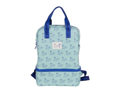Milan Coleccion 460 Mochila Infantil con Compartimento Isotermico - Amplio Compartimento Interior - 2 Bolsillos Laterales - Capacidad Total 9,5L - Color Verde/Azul