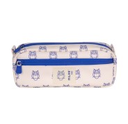 Milan Coleccion 460 Portatodo Rectangular - 2 Compartimentos con Cremallera - Color Beige/Azul