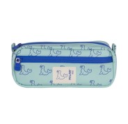 Milan Coleccion 460 Portatodo Rectangular - 2 Compartimentos con Cremallera - Color Verde/Azul