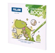Milan Dino Land Cuaderno para Colorear Microperforado - Tematica Dinosaurios - 20 Ilustraciones Detalladas