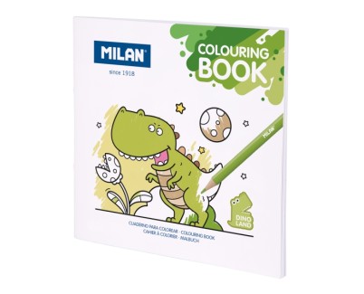 Milan Dino Land Cuaderno para Colorear Microperforado - Tematica Dinosaurios - 20 Ilustraciones Detalladas