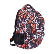Milan Fingers Mochila Escolar 25L - Bolsillos Laterales de Malla - Compartimento Interior para Portatil - 4 Cremalleras - 46.5x30x17cm - Color Naranja