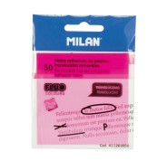 Milan Fluo Pack de 50 Notas Adhesivas - Translucidas - Removibles - 76x76mm - Color Rosa