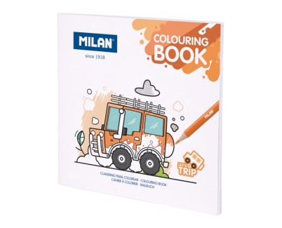 Milan Let\'s go trip Cuaderno para Colorear Microperforado - Tematica Vehiculos - 20 Ilustraciones Detalladas