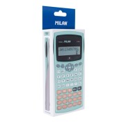 Milan M240 Silver Calculadora Cientifica 10+2 Digitos - Pantalla de 2 Lineas - 240 Funciones Integradas Incluyendo 124 Cientificas - Carcasa Protectora - Color Turquesa