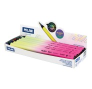 Milan Maxi Sunset Lapiz Mina 5mm Multicolor -  La Mina Contiene 4 Colores: Amarillo, Rosa, Verde y Lila - Cuerpo Redondo