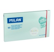 Milan Pack de 90 Notas Super Adhesivas - 76x127mm - Color Azul Pastel