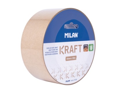 Milan Precinto de Papel Kraft - 50mm x 50m - Color Marron
