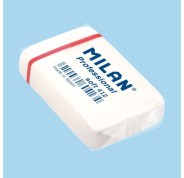 Milan Professional Soft 412 Goma de Borrar Rectangular - Miga de Pan - Caucho Sintetico - Envueltas Individualmente - Color Blanco