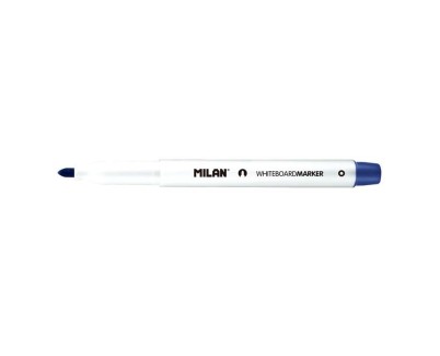 Milan Rotulador para Pizarra Blanca con Punta Redonda - Punta 3.7 mm - Tinta a Base de Alcohol - Borrable en Seco - Color Azul