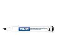 Milan Rotuladores para Pizarra Blanca con Punta Biselada - Punta 1 - 4 mm - Tinta a Base de Alcohol - Borrable en Seco - Color Negro