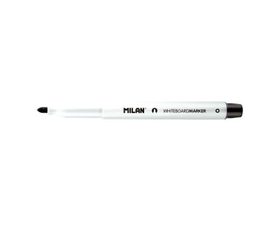 Milan Rotuladores para Pizarra Blanca con Punta Redonda - Punta 3.7 mm - Tinta a Base de Alcohol - Borrable en Seco - Color Negro