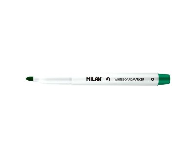 Milan Rotuladores para Pizarra Blanca con Punta Redonda - Punta 3.7 mm - Tinta a Base de Alcohol - Borrable en Seco - Color Verde