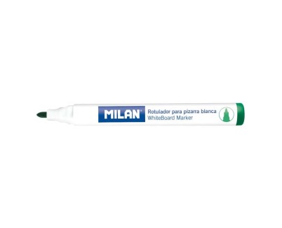 Milan Rotuladores para Pizarra Blanca con Punta Redonda - Punta 4.7 mm - Tinta a Base de Alcohol - Borrable en Seco - Color Verde