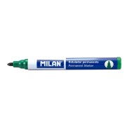 Milan Rotuladores Permanentes con Punta Redonda - Punta 4 mm - Tinta a Base de Alcohol - Color Verde