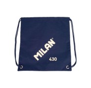 Milan Serie 1918 Bolsa/Mochila de Tiras Grande - Tejido \'ripstop\' Ligero y Resistente - Medidas 34x42x0.7cm - Color Azul Oscuro