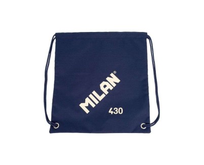 Milan Serie 1918 Bolsa/Mochila de Tiras Grande - Tejido \'ripstop\' Ligero y Resistente - Medidas 34x42x0.7cm - Color Azul Oscuro