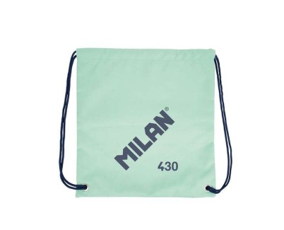 Milan Serie 1918 Bolsa/Mochila de Tiras Grande - Tejido \'ripstop\' Ligero y Resistente - Medidas 34x42x0.7cm - Color Verde