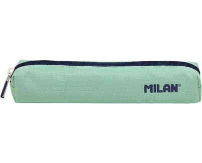 Milan Serie 1918 Estuche Mini Redondo - Tejido Resistente a las Roturas y Rasgaduras - Medidas 20,5x4,5x5cm - Color Verde