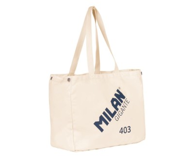 Milan Serie 1918 Gigante 403 Tote Bag Bolsa de Tela - Tamaño 51x40.5x21.5cm - Capacidad 40L - Color Beige