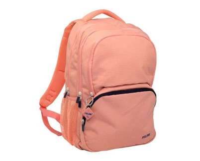 Milan Serie 1918 Mochila Escolar 25L - 3 Bolsillos Delanteros + 2 Bolsillos Laterales - Asas Regulables y Acolchadas - Tamaño 46,5x30x17cm - Color Rosa