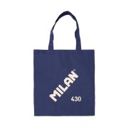 Milan Serie 1918 Tote Bag Bolsa de Tela - Tamaño  50x38x41cm - Asa Larga 27cm - Tejido \'ripstop\' - Color Azul Oscuro