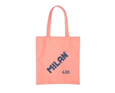 Milan Serie 1918 Tote Bag Bolsa de Tela - Tamaño  50x38x41cm - Asa Larga 27cm - Tejido \'ripstop\' - Color Rosa
