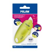 Milan Serie Acid Capsule Cutter de Hoja Ceramica Reemplazable - Tamaño Bolsillo - Diseño Ergonomico - Sistema de Bloqueo - Color Amarillo