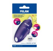 Milan Serie Acid Capsule Cutter de Hoja Ceramica Reemplazable - Tamaño Bolsillo - Diseño Ergonomico - Sistema de Bloqueo - Color Azul