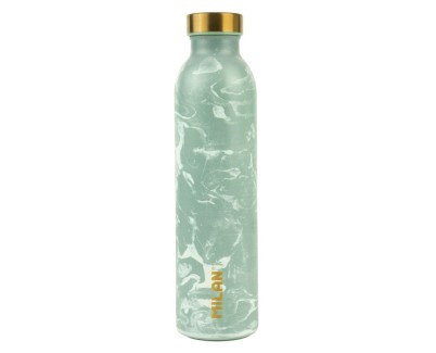 Milan Serie Lava Botella Isotermica 0.59L - Doble Pared de Acero Inoxidable - Liquidos Calientes hasta 12h, Frios hasta 24h - Color Verde
