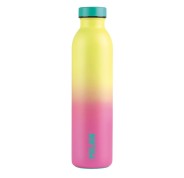 Milan Serie Sunset Botella Isotermica 0.59L - Doble Pared de Acero Inoxidable - Liquidos Calientes hasta 12h, Frios hasta 24h - Color Rosa/Amarillo