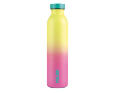 Milan Serie Sunset Botella Isotermica 0.59L - Doble Pared de Acero Inoxidable - Liquidos Calientes hasta 12h, Frios hasta 24h - Color Rosa/Amarillo
