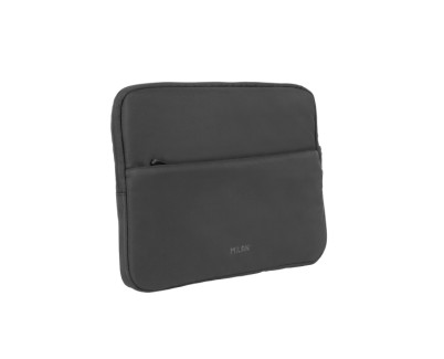 Milan Shadow Funda para Portatiles hasta 13\" - Cierre de Cremallera con Tirador - Bolsillo Delantero - 34.5x26x2.5cm - Color Negro