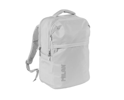 Milan Shadow Mochila 25L - 2 Bolsillos Delanteros, 2 Bolsillos Laterales, Compartimento Acolchado para Portatil hasta 16\" - Asas Regulables y Acolchadas - Color Gris