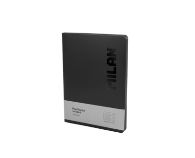 Milan Shadow Planificador Semanal y Mensual Formato Libreta Encolada - Papel de 95gr/m&sup2; - Color Negro