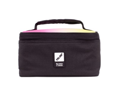 Milan Sunset Bolsa Isotermica Porta Alimentos de 1.5L - Incluye 1 Recipiente - 22x12.5x12cm - Color Negro