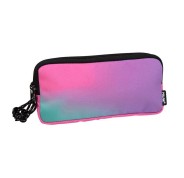 Milan Sunset Estuche Portatodo 3 Compartimentos - Tejido Resistente a las Roturas y Rasgaduras - Medidas 22x11x6.5cm - Color Rosa