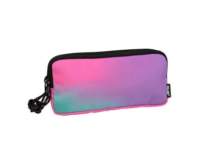 Milan Sunset Estuche Portatodo 3 Compartimentos - Tejido Resistente a las Roturas y Rasgaduras - Medidas 22x11x6.5cm - Color Rosa
