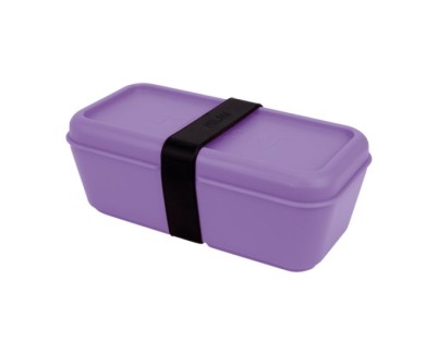 Milan Sunset Fiambrera Rectangular 0.75L - Apta para Microondas, Lavavajillas y Congelador - Libre de BPA - Divisor Interior Movil - Medidas 20x10x7,5cm - Color Lila