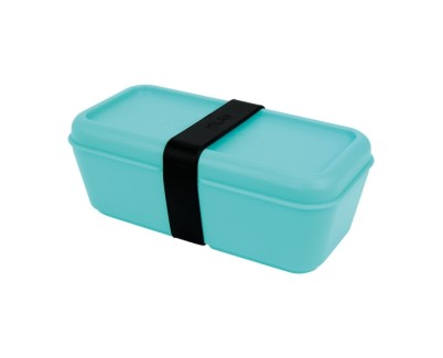 Milan Sunset Fiambrera Rectangular 0.75L - Apta para Microondas, Lavavajillas y Congelador - Libre de BPA - Divisor Interior Movil - Medidas 20x10x7,5cm - Color Turquesa
