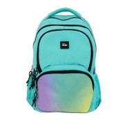Milan Sunset Mochila Escolar 25L - Bolsillos Laterales de Malla - Compartimento Interior para Portatil - 4 Cremalleras - 46.5x30x17cm - Color Verde