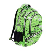 Milan Tandem 2 Mochila Escolar 25L - Bolsillos Laterales de Malla - Compartimento Interior para Portatil - 4 Cremalleras - 46.5x30x17cm - Color Verde