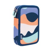 Milan The Fun Plumier de 2 Pisos con 2 Gomas de Borrar, Sacapuntas, Lapiz, Boligrafo Capsule, Regla, 12 Lapices de Colores y 18 Rotuladores