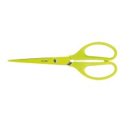 Milan Tijeras Oficina Acid con Cuchilla de Acero Inoxidable - Mango de Plastico Simetrico - Longitud 17cm - Color Amarillo