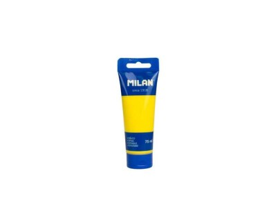 Milan Tubo de Pintura Acrilica 75ml - Pigmentos de Alta Calidad - Mezclable - Color Amarillo