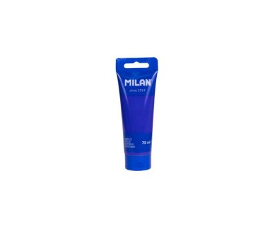 Milan Tubo de Pintura Acrilica 75ml - Pigmentos de Alta Calidad - Mezclable - Color Azul Marino