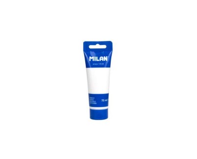 Milan Tubo de Pintura Acrilica 75ml - Pigmentos de Alta Calidad - Mezclable - Color Blanco