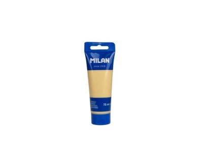 Milan Tubo de Pintura Acrilica 75ml - Pigmentos de Alta Calidad - Mezclable - Color Oro