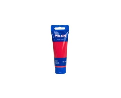 Milan Tubo de Pintura Acrilica 75ml - Pigmentos de Alta Calidad - Mezclable - Color Rojo Coral