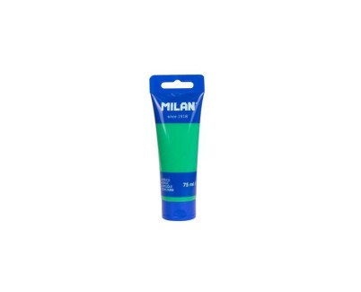 Milan Tubo de Pintura Acrilica 75ml - Pigmentos de Alta Calidad - Mezclable - Color Verde